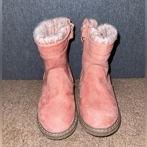 Cat & Jack Faux Suede Walda Pink Boots Toddler size 7